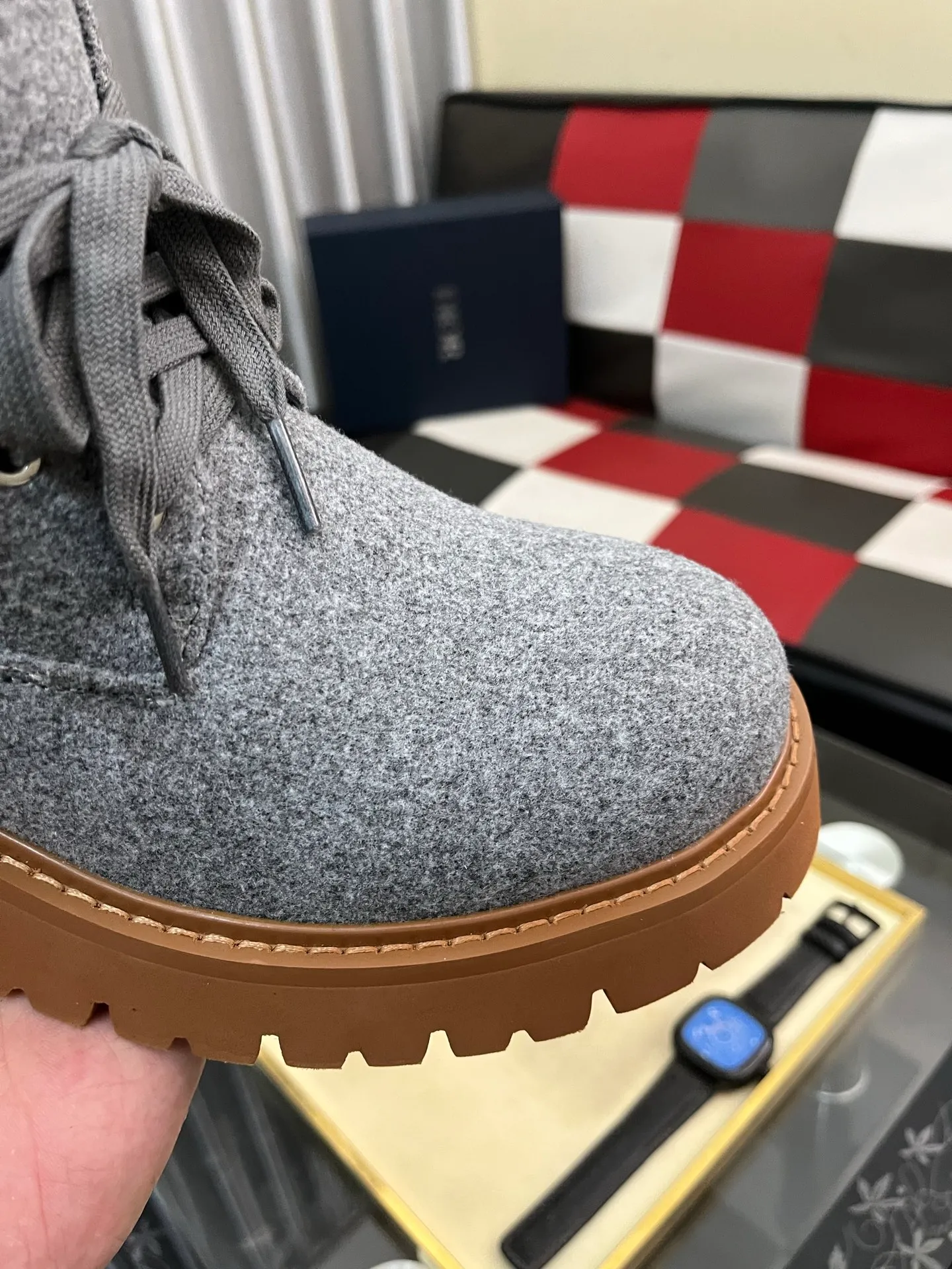 Men's shoes 💰: 540⌚️⌚️Dior top crafts Dior high-top boots counter synchronizes with the original factory configuration, original cowhide patchwork fabric imported from Italy, breathable and comfortable imported water-dyed cow lining, sole: original factory special original sole super comfortable, original factory with single goods high quality, you can enter and exit the counter at will, welcome to compare and synchronize with the counter, code number: 38-44